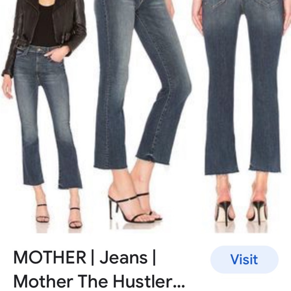 Mother “The hustler ankle fray” jeans  “25”